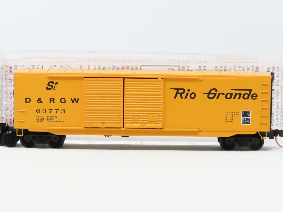 N Scale Micro-Trains MTL #37070 D&amp;RGW Rio Grande 50&#39; Double Door Box Car #63773