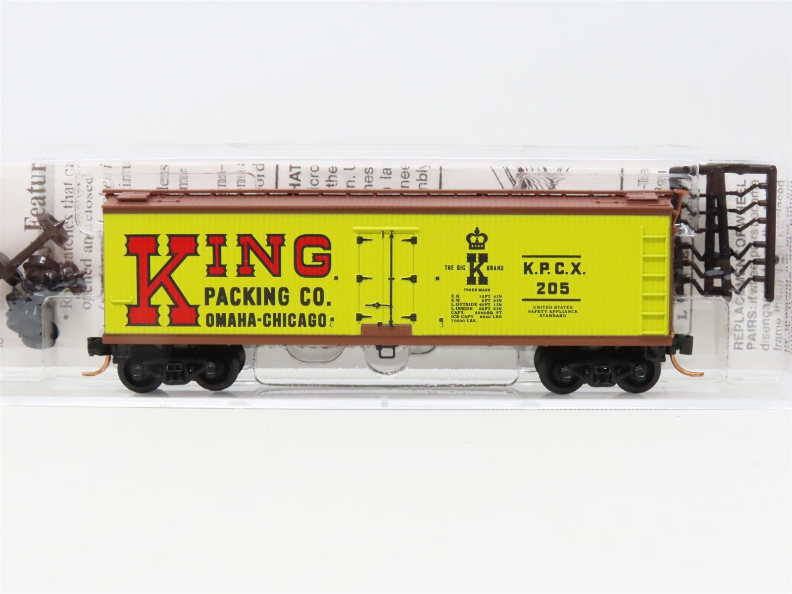 N Scale Micro-Trains MTL #49120 KPCX King Packing Co. 40' Wood Reefer #205