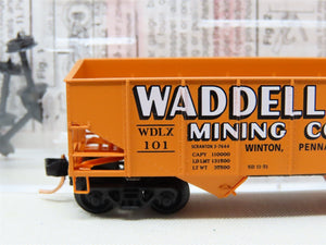N Micro-Trains MTL #56350 WDLX Waddell Coal Mining Co. 2-Bay Open Hopper #101
