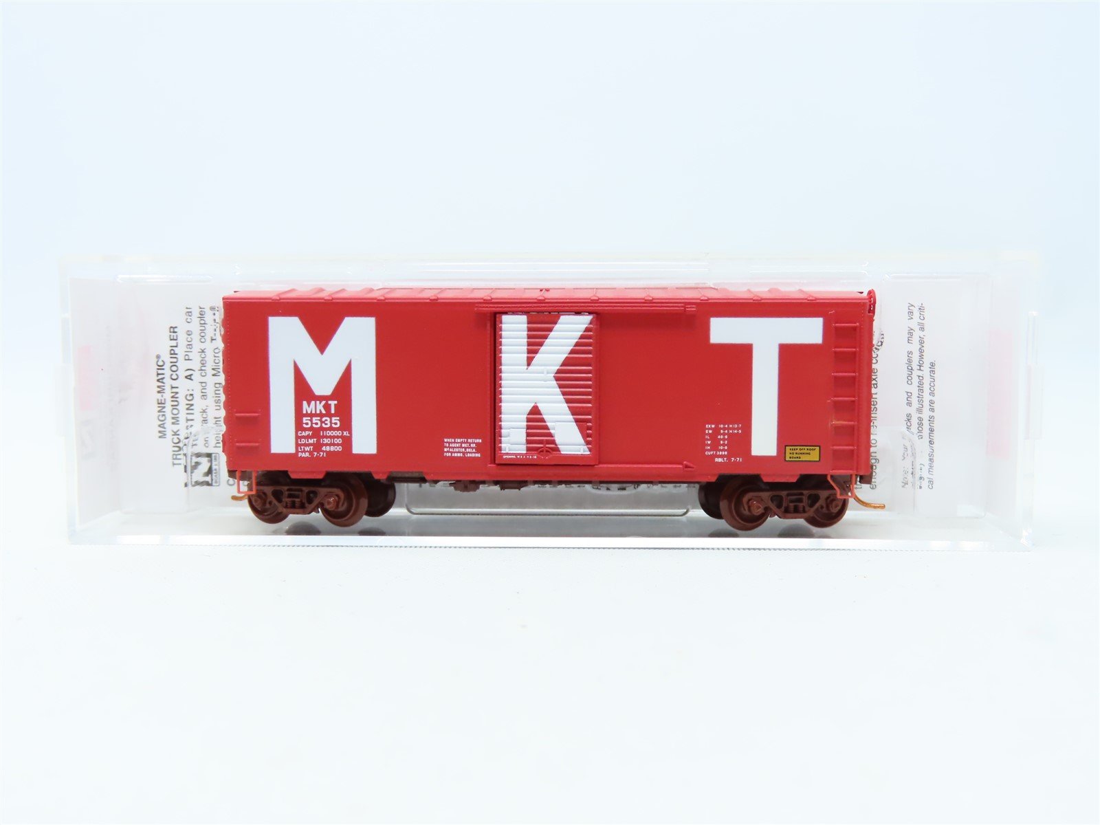 N Scale Micro-Trains MTL #07300082 MKT Missouri Kansas Texas 40' Box Car #5535