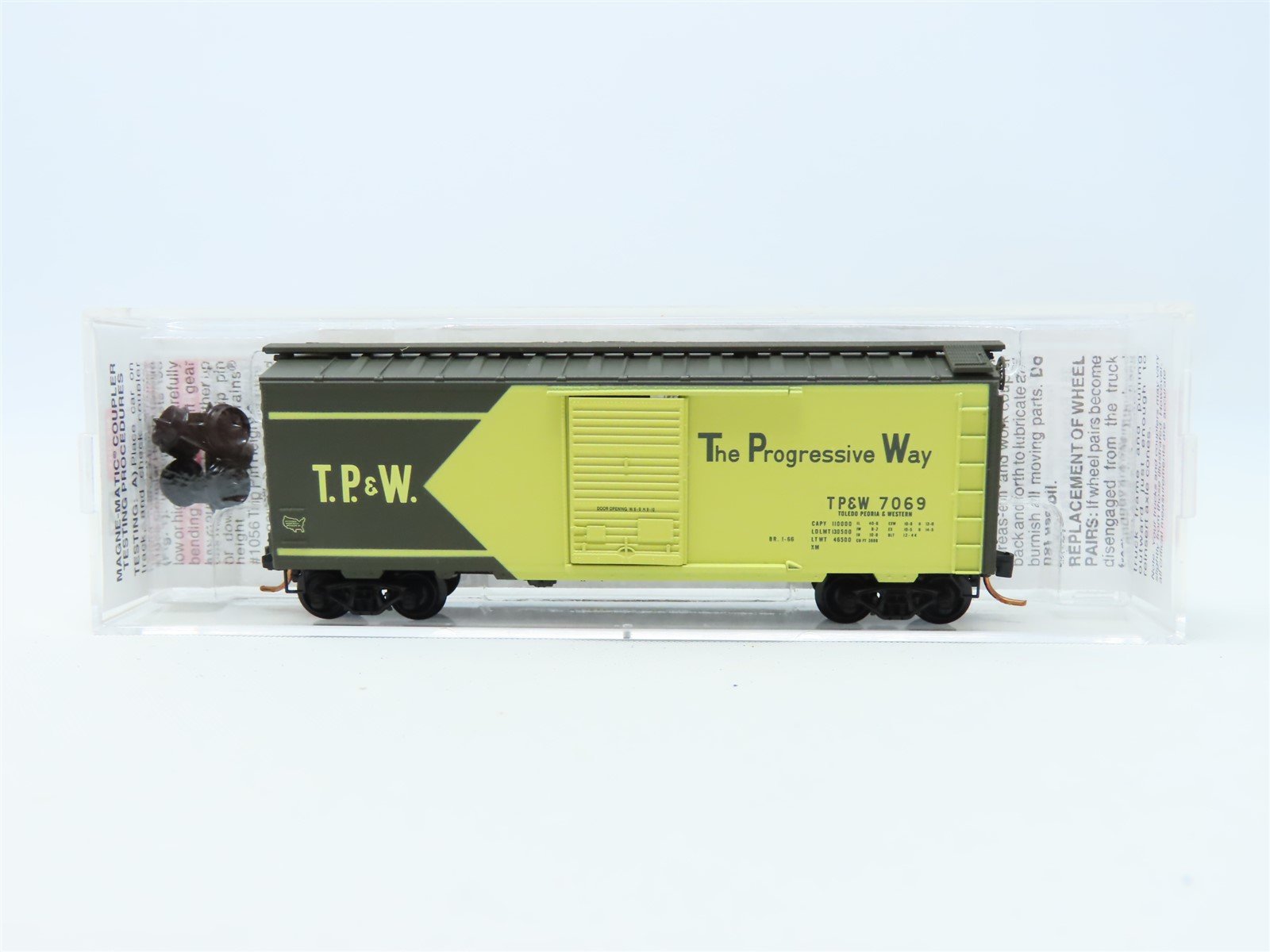 N Scale Micro-Trains MTL #02000716 TP&W "The Progressive Way" 40' Box Car #7069