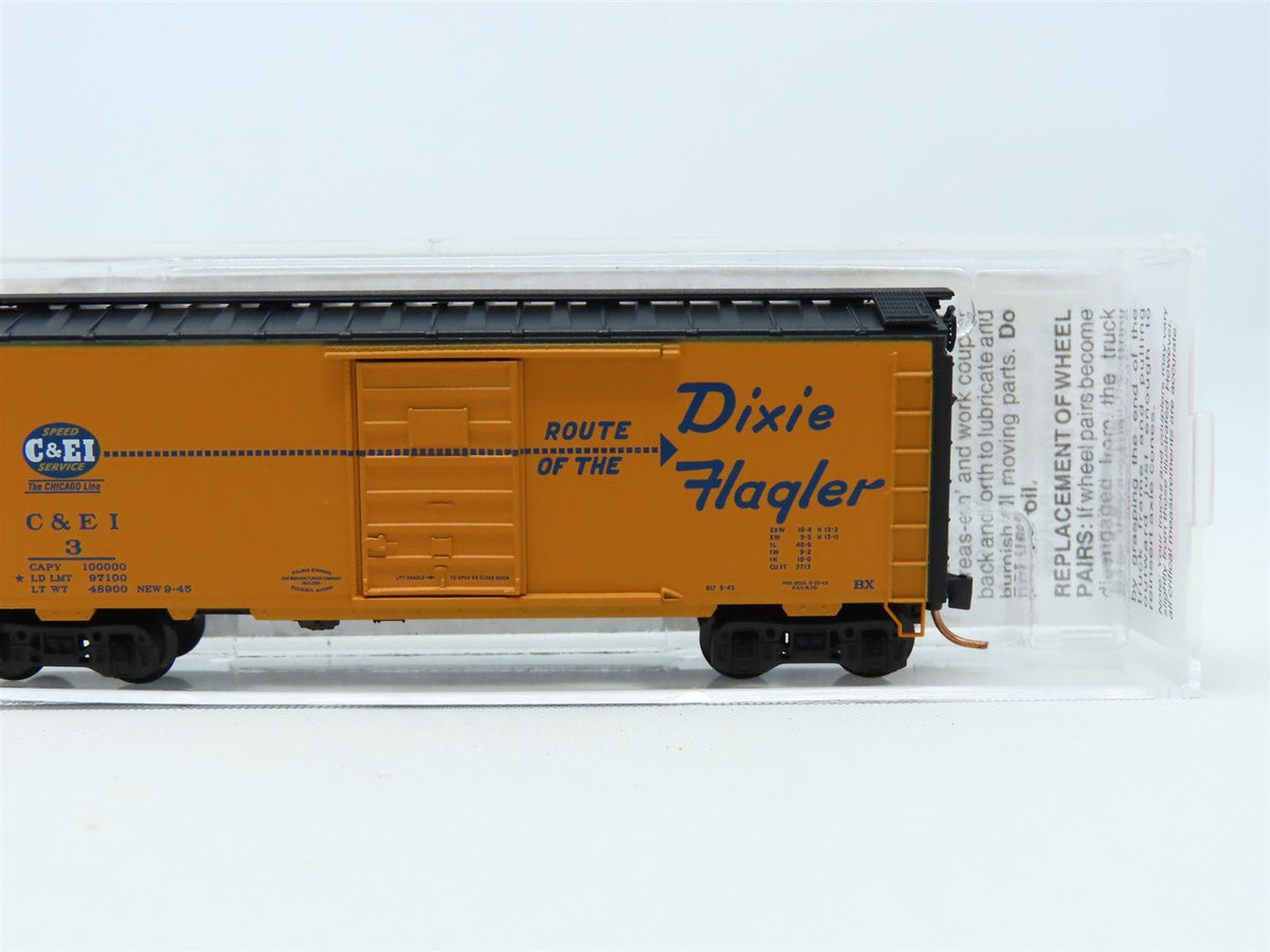 N Micro-Trains MTL #02000703 C&amp;EI &quot;Route Of The Dixie Flagler&quot; 40&#39; Box Car #3