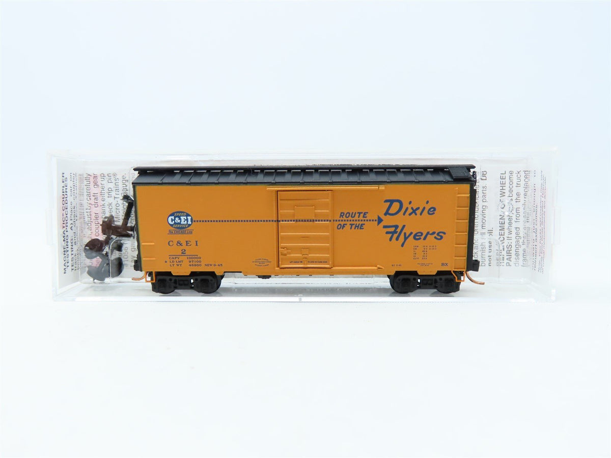 N Micro-Trains MTL #02000702 C&amp;EI &quot;Route Of The Dixie Flyers&quot; 40&#39; Box Car #2