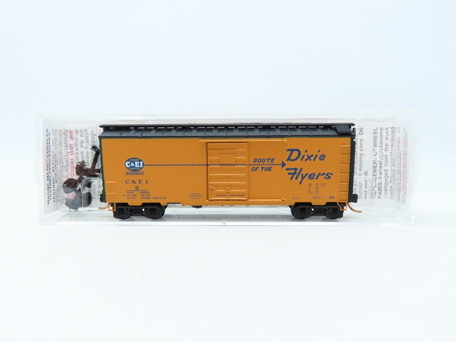 N Micro-Trains MTL #02000702 C&EI "Route Of The Dixie Flyers" 40' Box Car #2