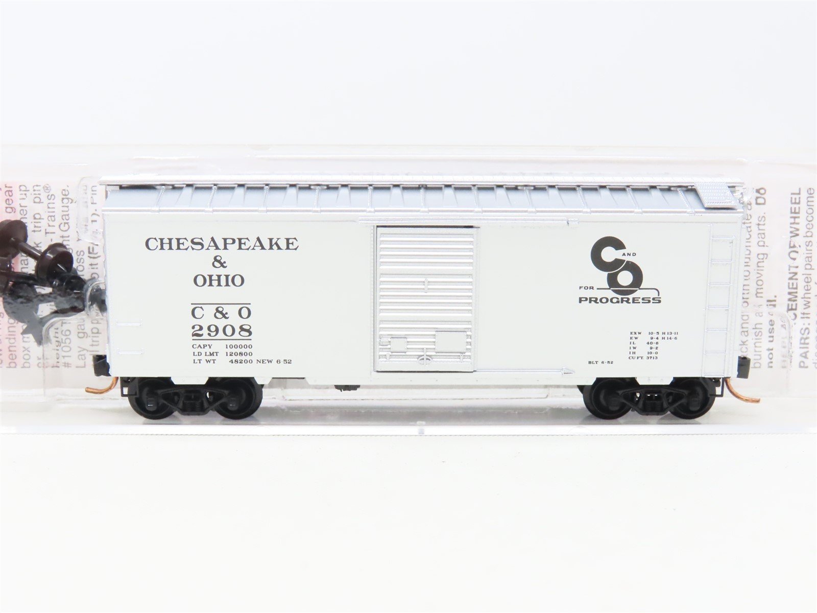 N Scale Micro-Trains MTL 20820 C&O Chesapeake & Ohio 40' Box Car #2908
