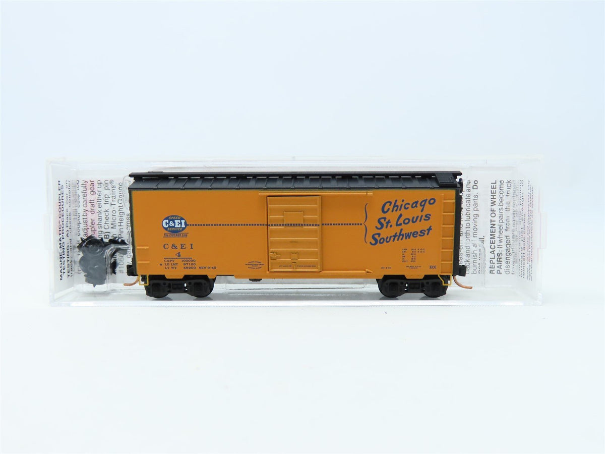 N Micro-Trains MTL #02000704 C&amp;EI &quot;Chicago St. Louis Southwest&quot; 40&#39; Box Car #4