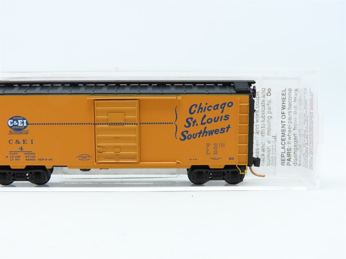 N Micro-Trains MTL #02000704 C&amp;EI &quot;Chicago St. Louis Southwest&quot; 40&#39; Box Car #4
