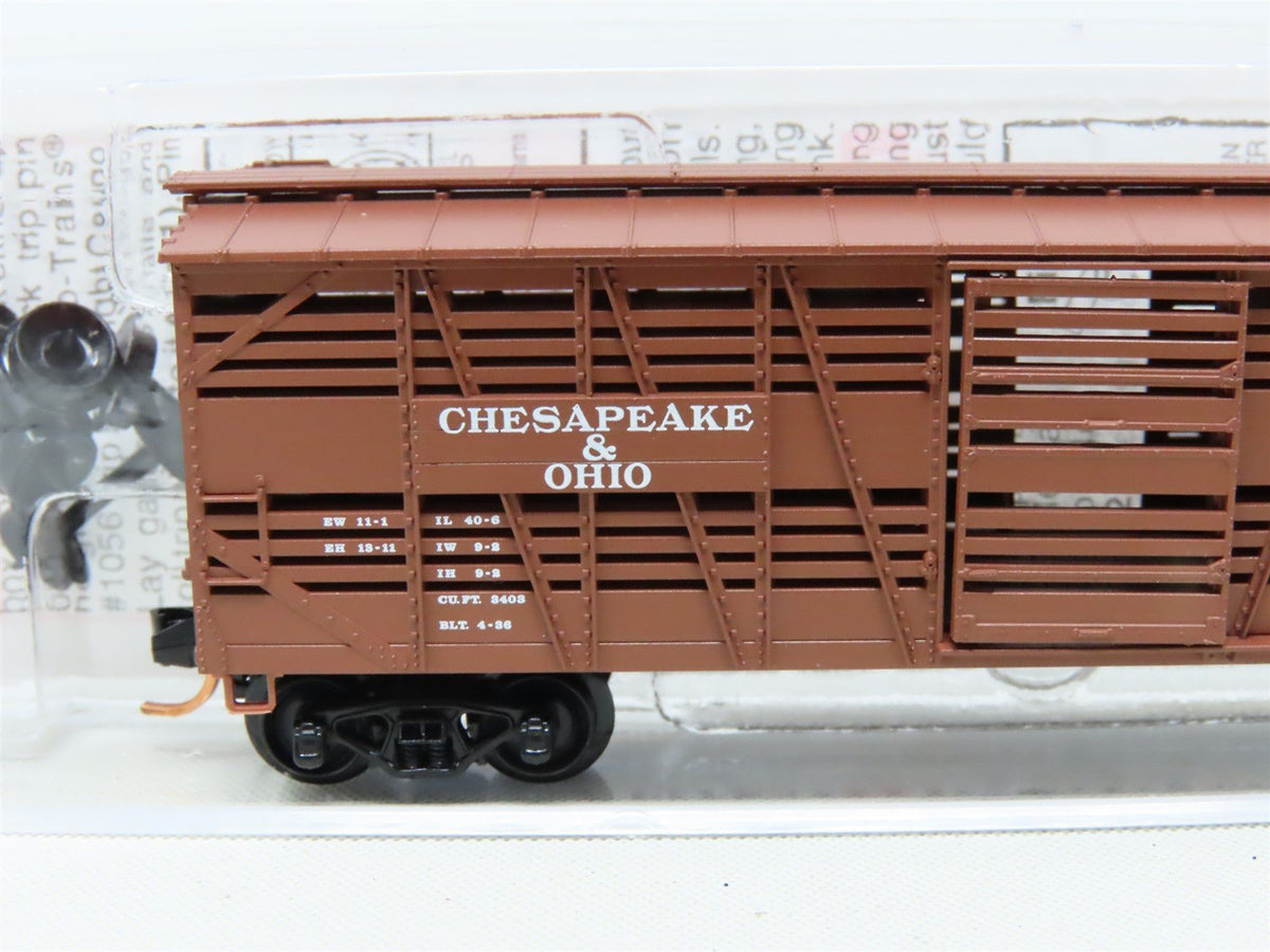 N Scale Micro-Trains MTL 35180 C&amp;O Chesapeake &amp; Ohio 40&#39; Stock Car #95336