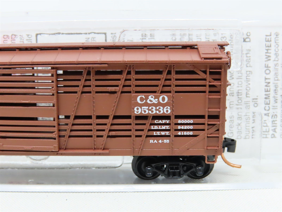 N Scale Micro-Trains MTL 35180 C&amp;O Chesapeake &amp; Ohio 40&#39; Stock Car #95336