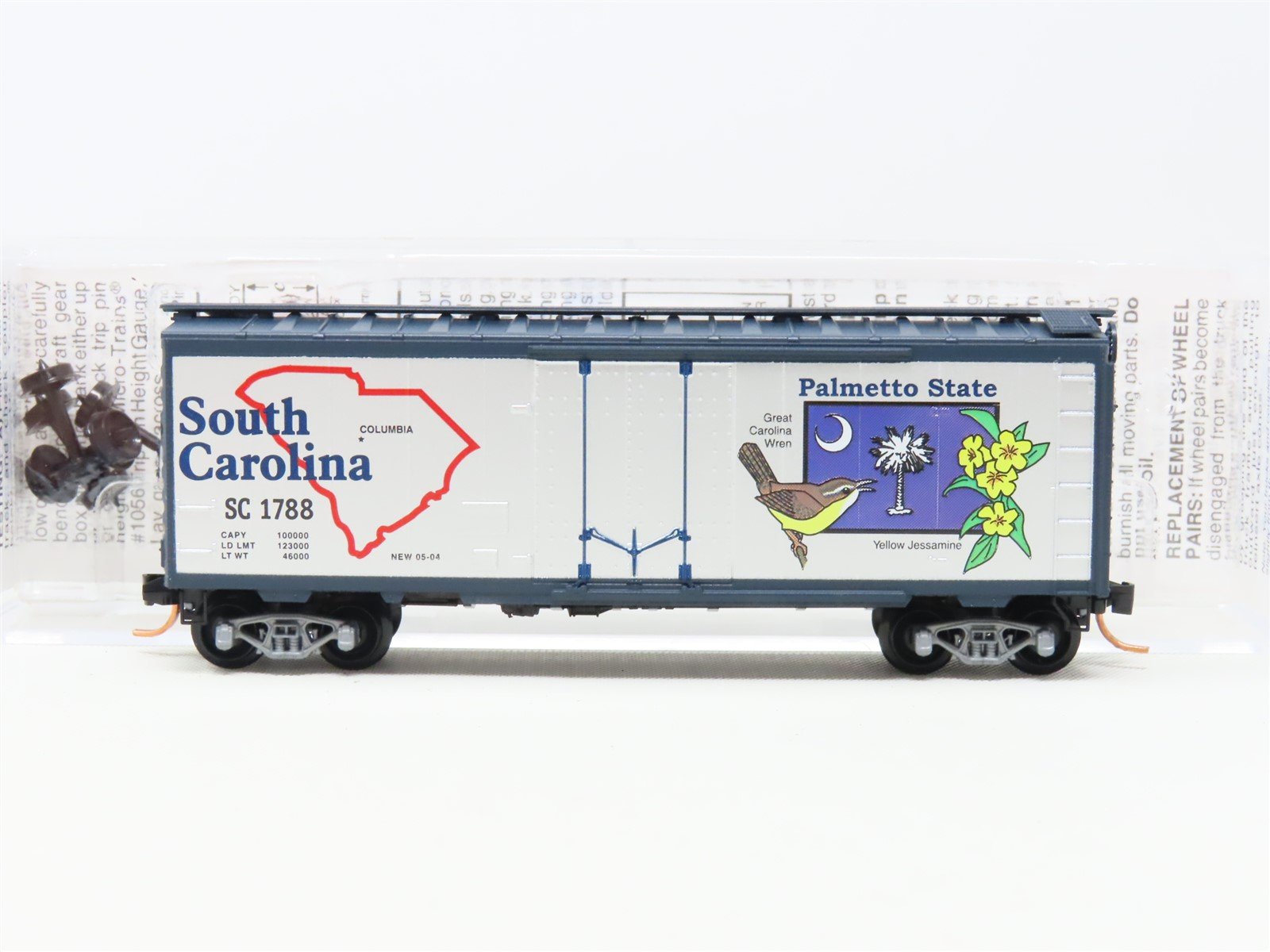 N Scale Micro-Trains MTL 21378 SC South Carolina State 40' Box Car #1788