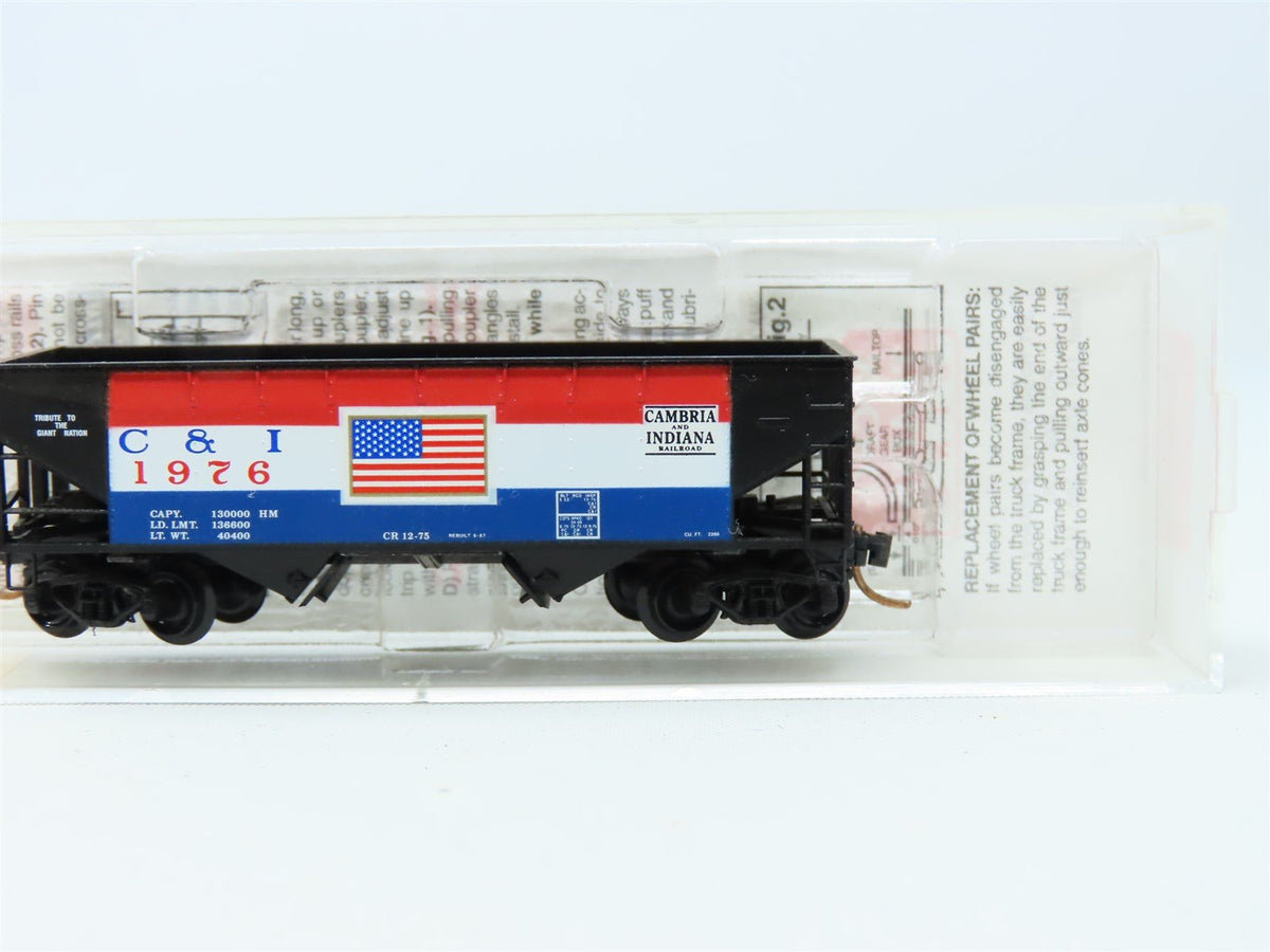 N Micro-Trains MTL 55430 C&amp;I Cambria &amp; Indiana &quot;Bicentennial&quot; 2-Bay Hopper #1976