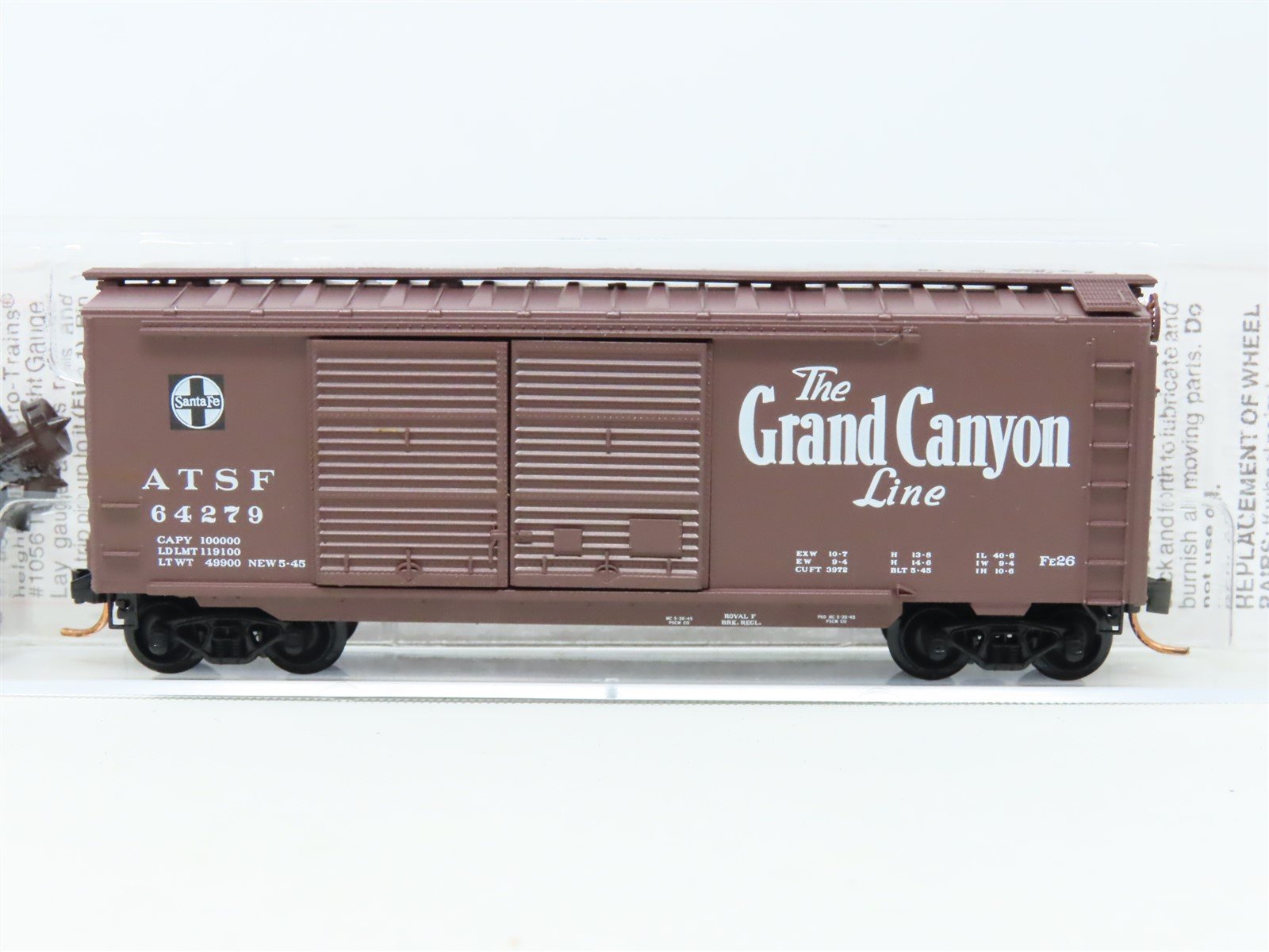 N Scale Micro-Trains MTL 23290 ATSF Santa Fe "Grand Canyon" 40' Box Car #64279