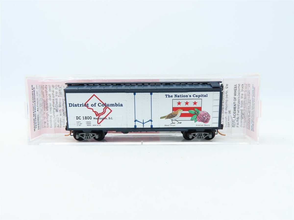N Scale Micro-Trains MTL NSC DC District Of Columbia 40&#39; Plug Door Box Car #1800