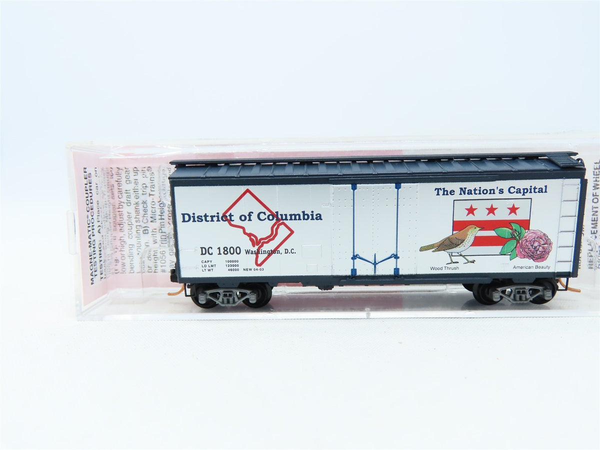N Scale Micro-Trains MTL NSC DC District Of Columbia 40&#39; Plug Door Box Car #1800