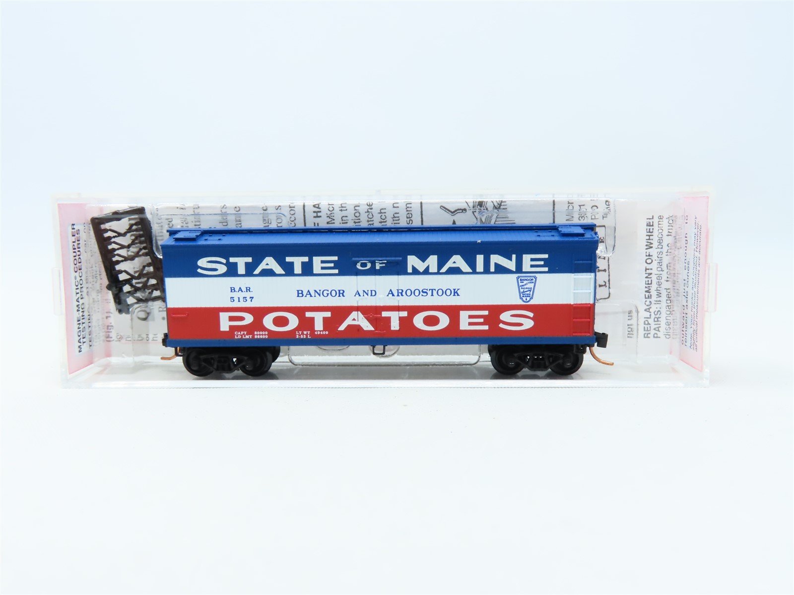 N Micro-Trains MTL NSC Special Run BAR State Of Maine Potatoes 40' Reefer #5157