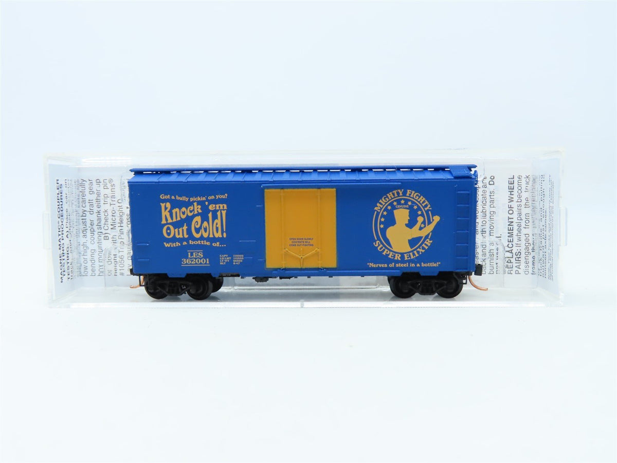 N Micro-Trains MTL NSC 02-17 LES Todd&#39;s Trains Mighty Fighty 40&#39; Box Car #362001