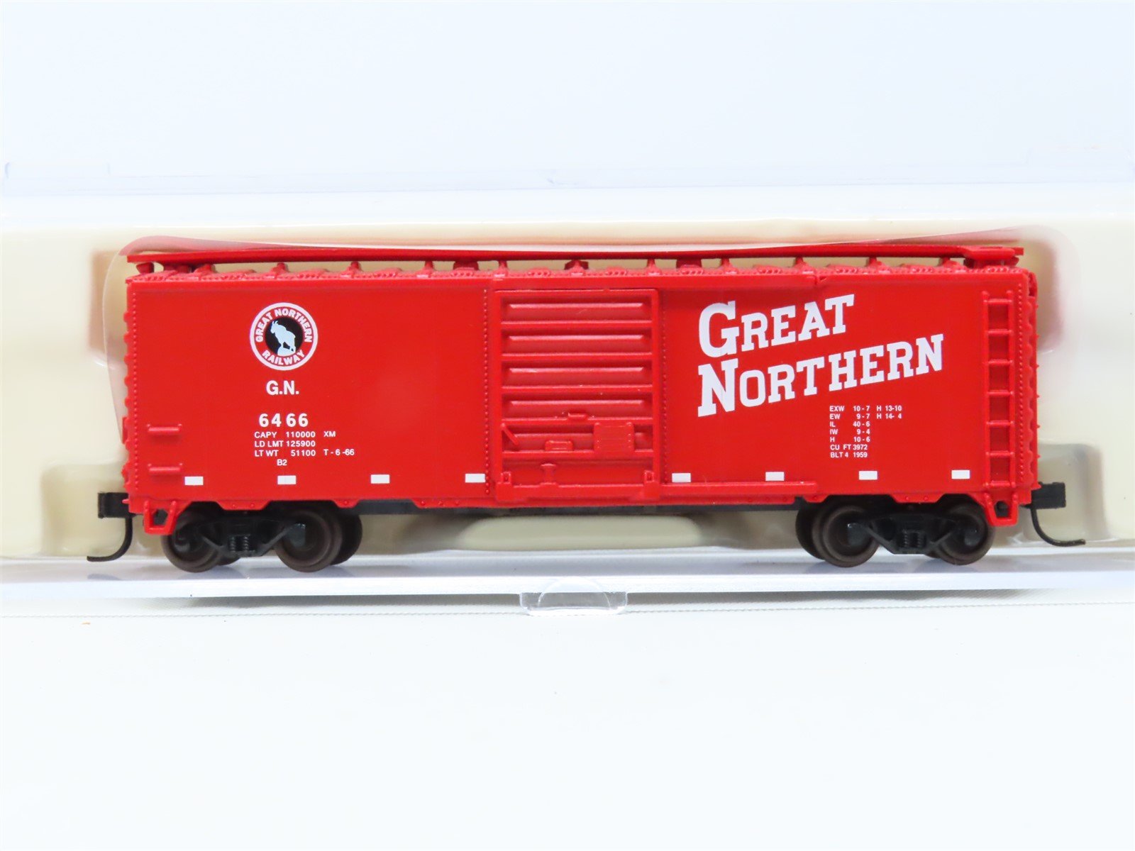 N Scale Atlas 34283 GN Great Northern Single Door 40' Box Car #6466
