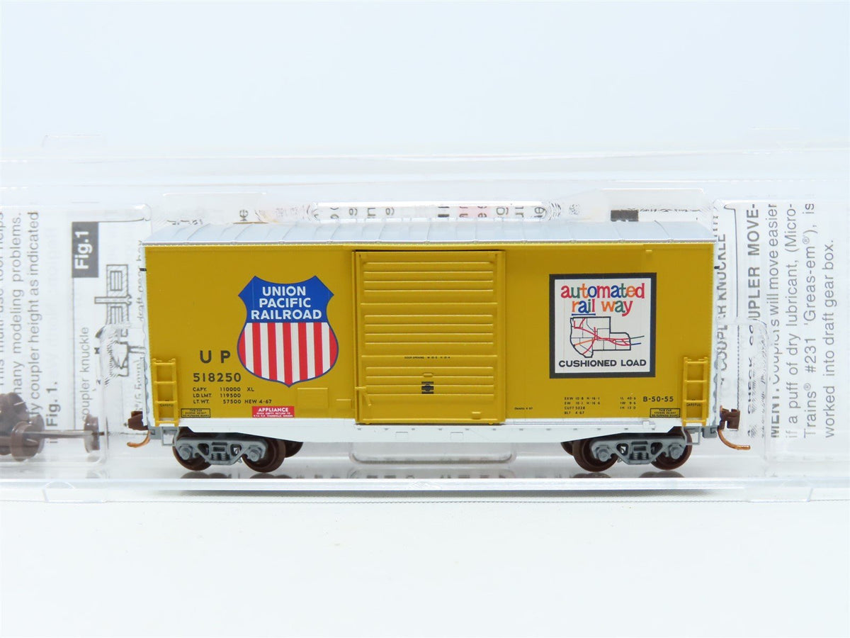 N Scale Micro-Trains MTL #10100040 UP Union Pacific 40&#39; Hy-Cube Box Car #518250