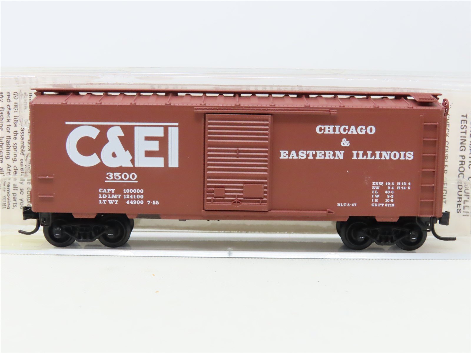 N Kadee Micro-Trains MTL 20560 C&EI Chicago & Eastern Illinois 40' Box Car #3500