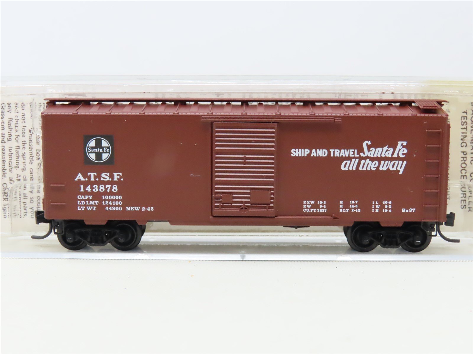 N Scale Kadee Micro-Trains MTL 20510 ATSF Santa Fe 40' Box Car #143878