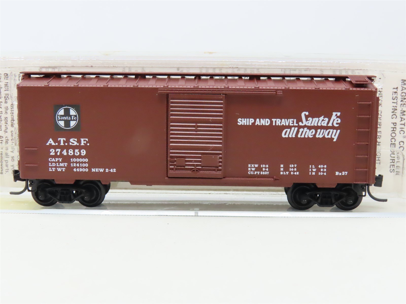 N Scale Kadee Micro-Trains MTL 20500 ATSF Santa Fe 40' Box Car #274859