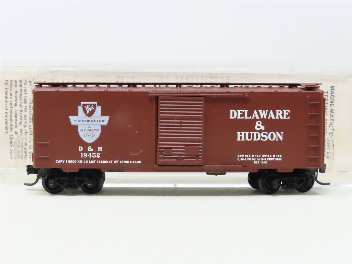 N Scale Kadee Micro-Trains MTL 20520 D&amp;H Delaware &amp; Hudson 40&#39; Box Car #18452