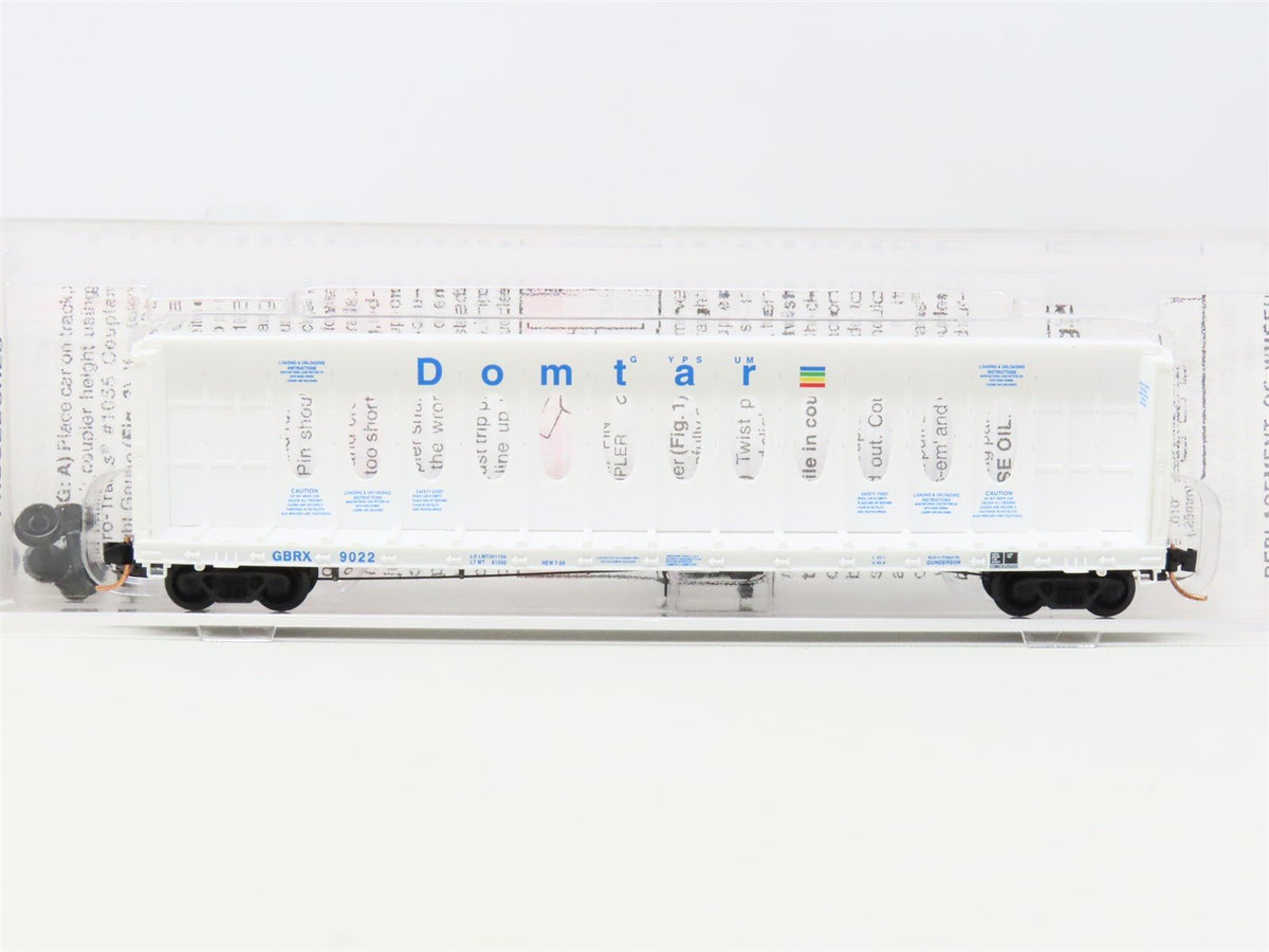 N Scale Micro-Trains MTL 53510 Domtar Gypsum 60&#39; Center Partition Flat Car #9022