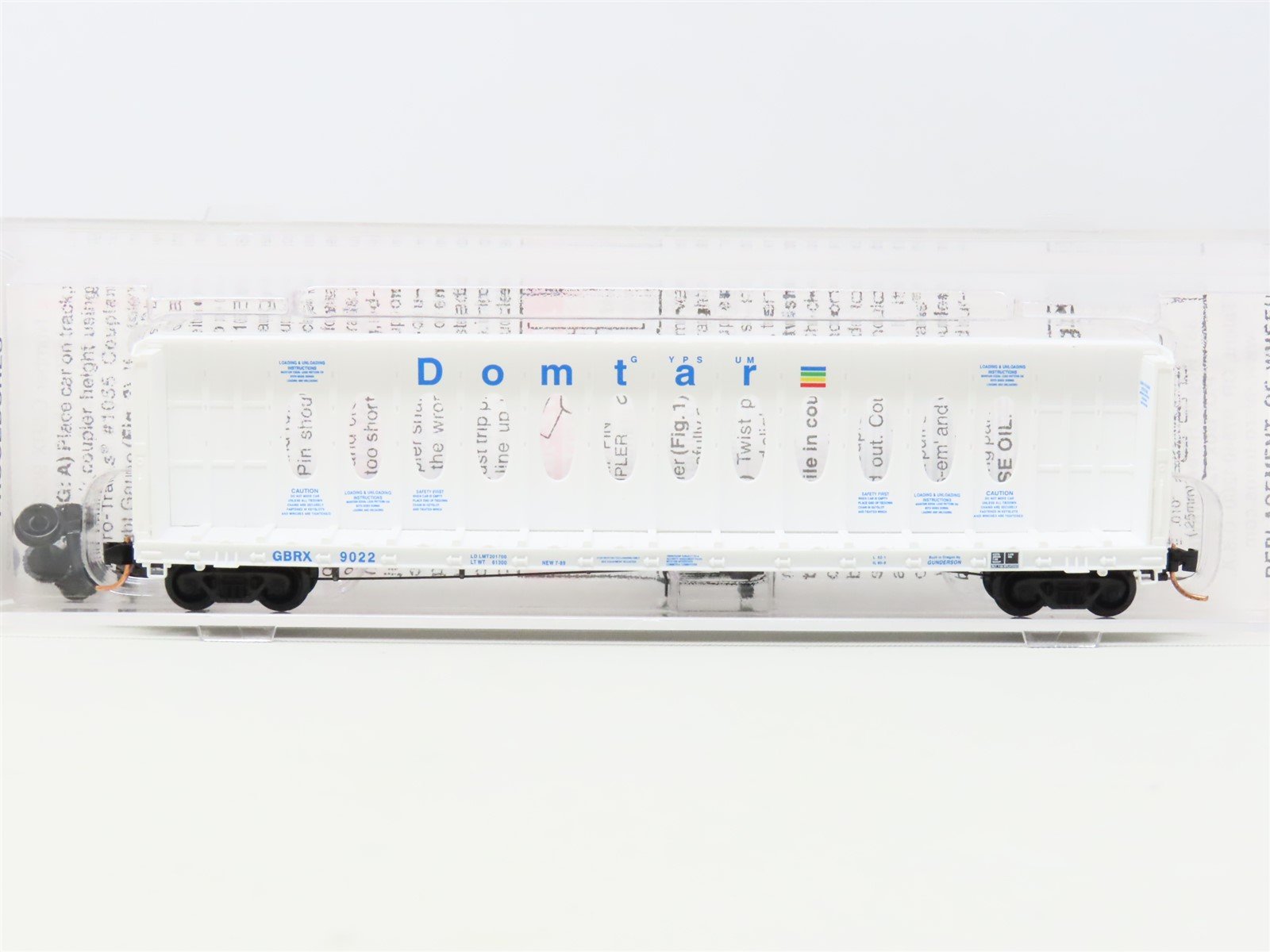 N Scale Micro-Trains MTL 53510 Domtar Gypsum 60' Center Partition Flat Car #9022