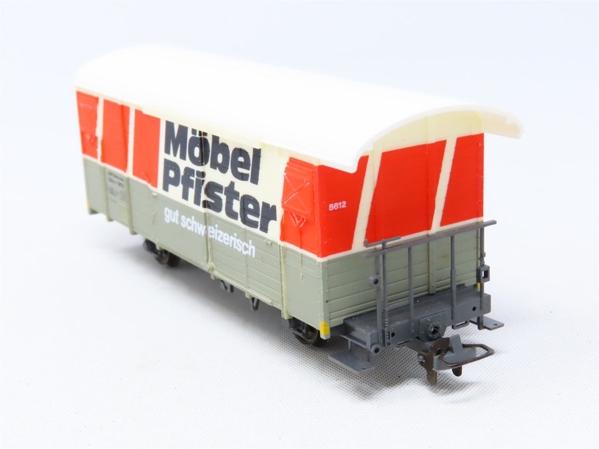 HOm Scale Bemo 2283-122 RhB Rhaetian Railway &quot;Möbel Pfister&quot; Box Car #5612