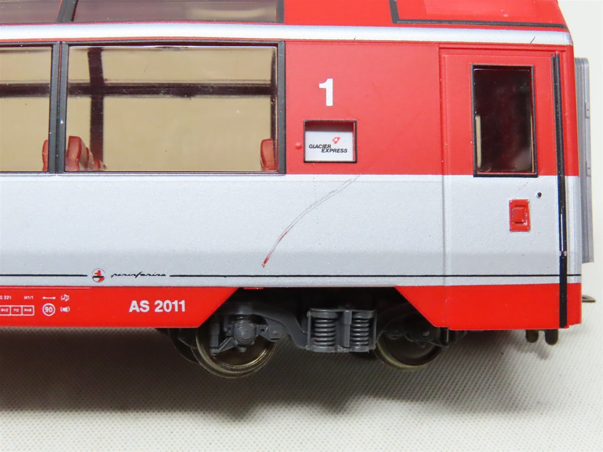 HOm Scale Bemo 3288-501 BVZ Zermatt-Bahn 1st Class Panorama Passenger Car #2011