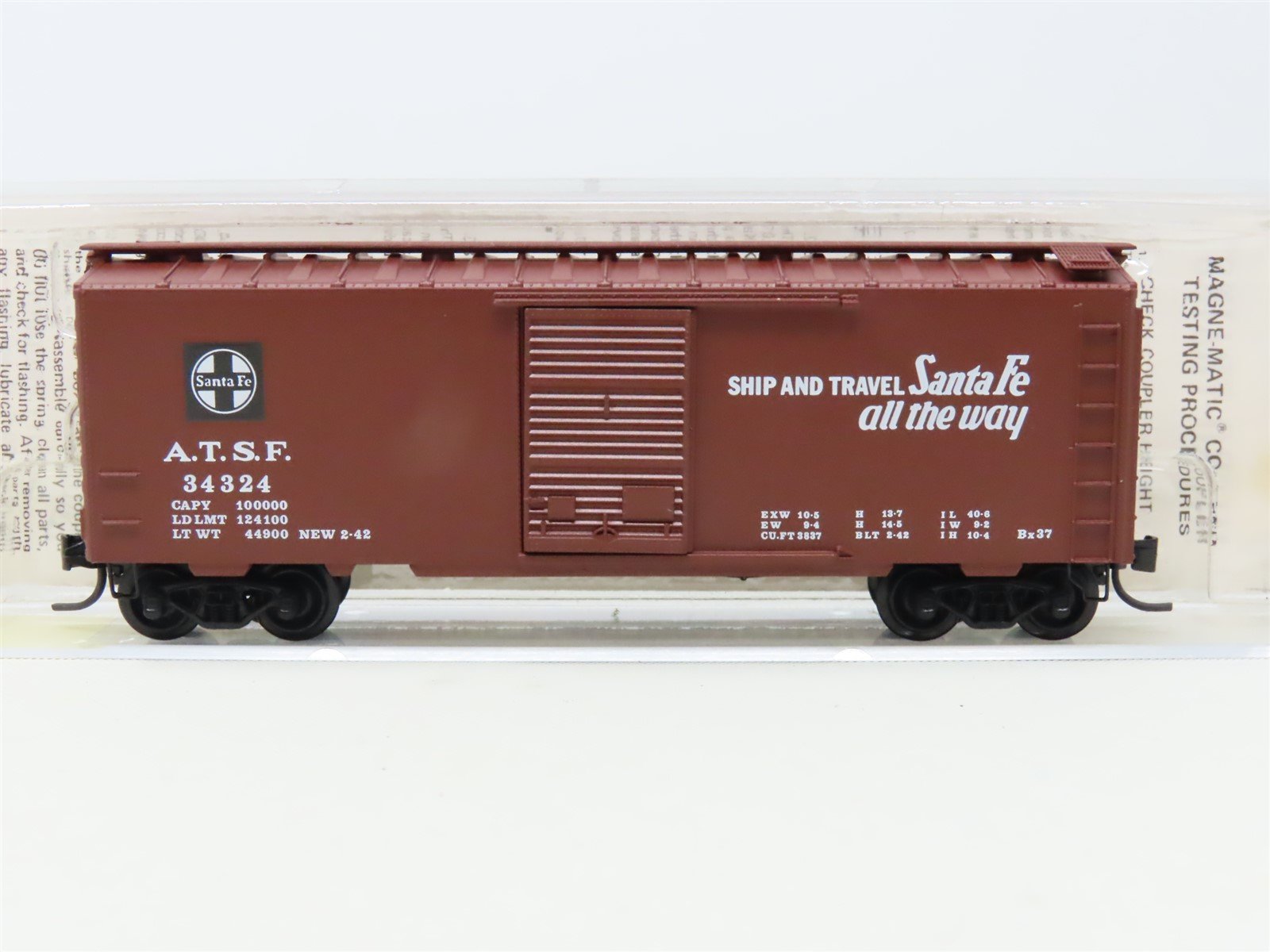 N Scale Kadee Micro-Trains MTL 20460 ATSF Santa Fe Grand Canyon Box Car #34324