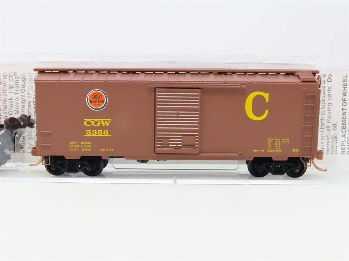 N Scale Micro-Trains MTL 02000736 CGW Chicago Great Western 40&#39; Box Car #5356