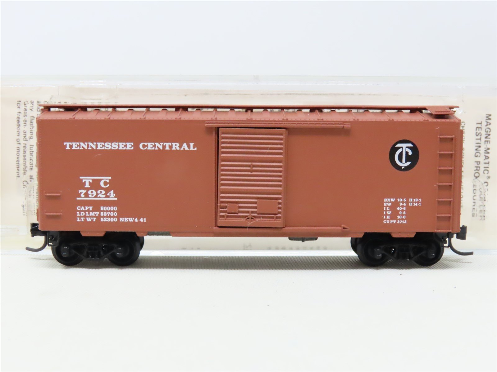 N Scale Kadee Micro-Trains MTL 20720 TC Tennessee Central 40' Box Car #7924