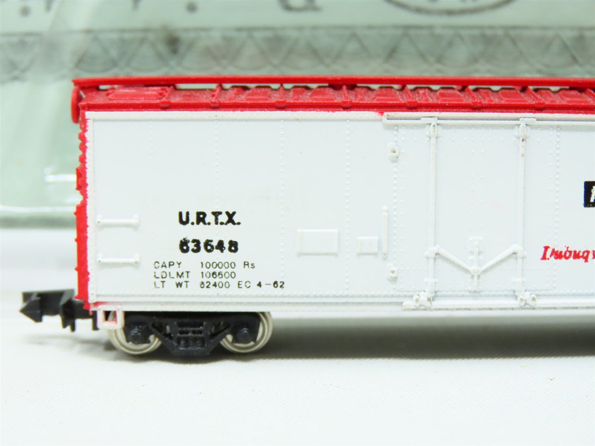 N Scale Con-Cor 1051-M URTX Dubuque Packing Company 40&#39; Steel Reefer #63648