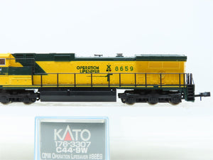N Scale Kato 176-3307 CNW Chicago Northwestern C44-9W Diesel Locomotive #8659