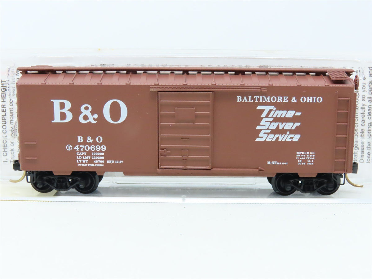 N Micro-Trains MTL 20346/1 B&amp;O Baltimore &amp; Ohio &quot;Time Saver&quot; 40&#39; Box Car #470699