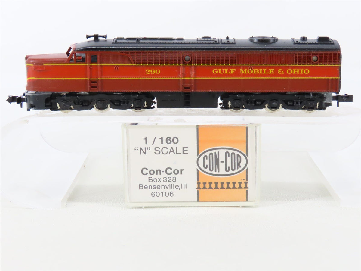 N Scale Con-Cor GM&amp;O Gulf Mobile &amp; Ohio ALCO PA1 Diesel Locomotive #290