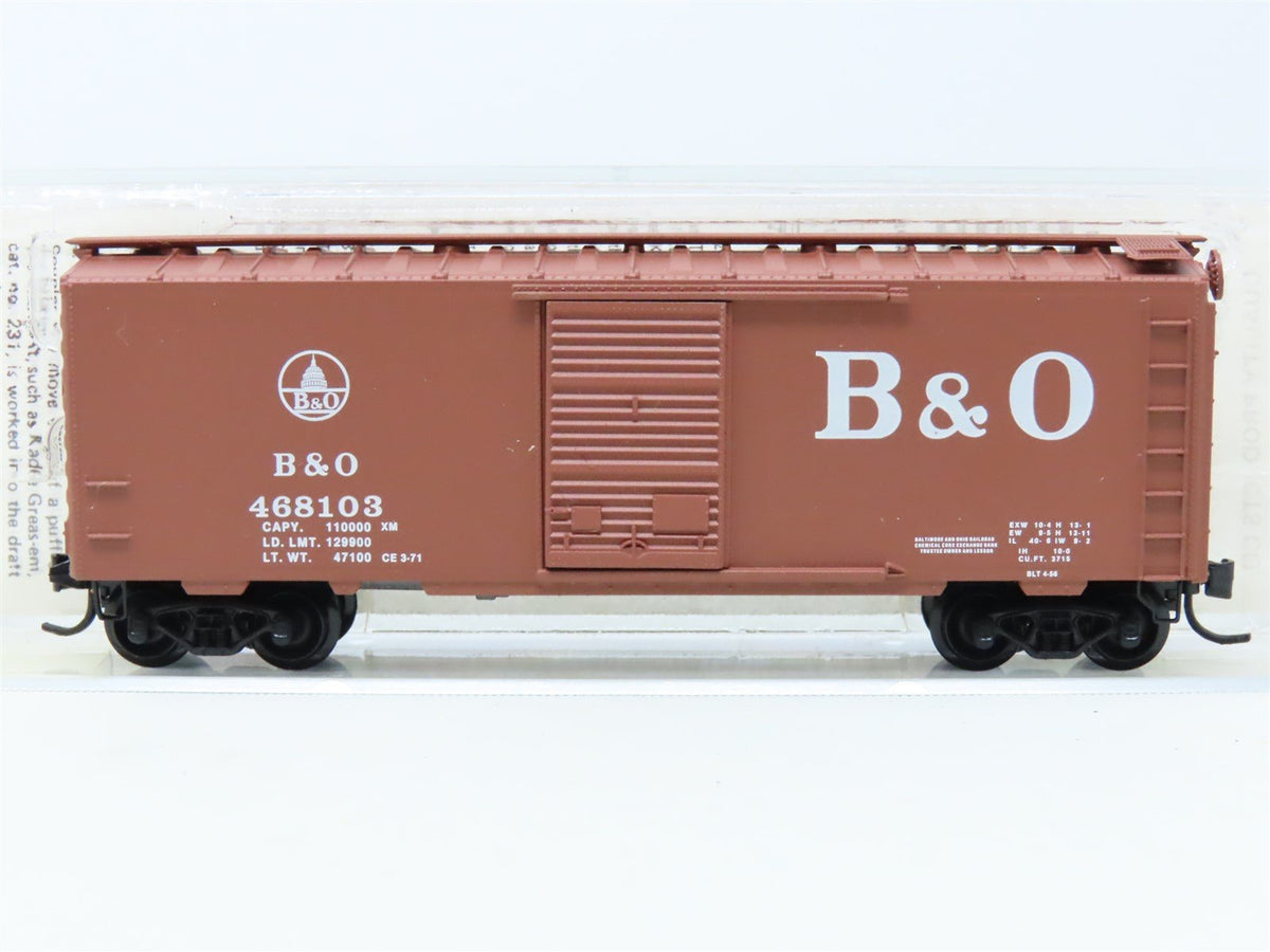 N Scale Kadee Micro-Trains MTL 20312 B&amp;O Baltimore &amp; Ohio 40&#39; Box Car #468103