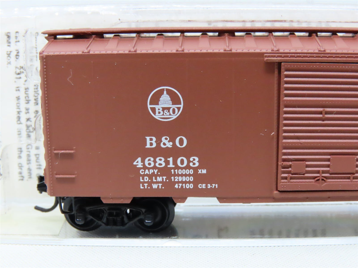 N Scale Kadee Micro-Trains MTL 20312 B&amp;O Baltimore &amp; Ohio 40&#39; Box Car #468103