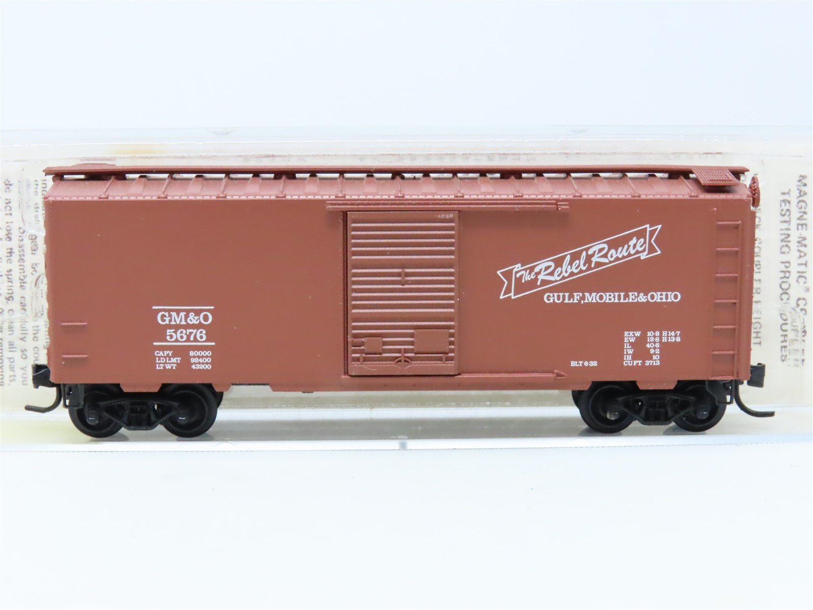 N Scale Kadee Micro-Trains MTL 20230 GM&O "The Rebel Route" 40' Box Car #5676