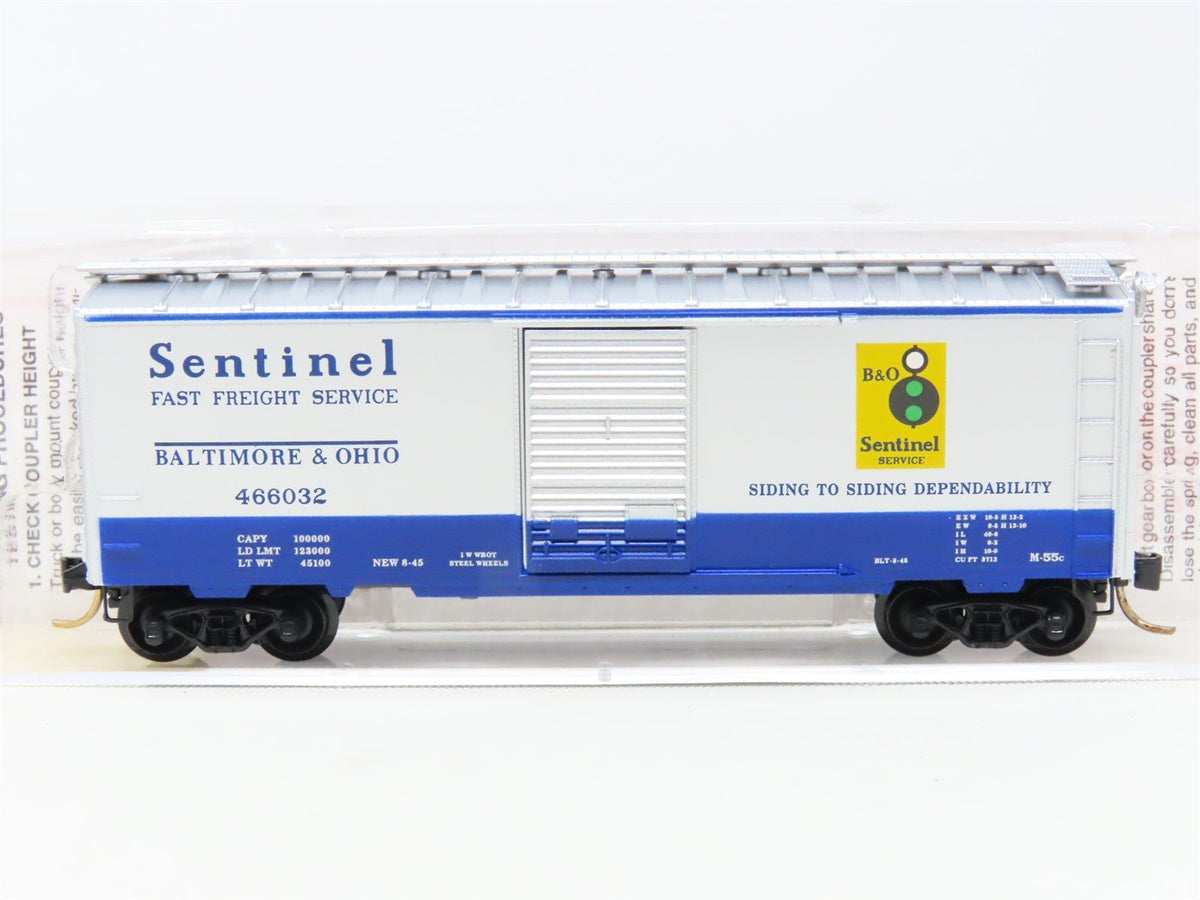 N Micro-Trains MTL 20256 B&amp;O Baltimore &amp; Ohio &quot;Sentinel&quot; 40&#39; Box Car #466032