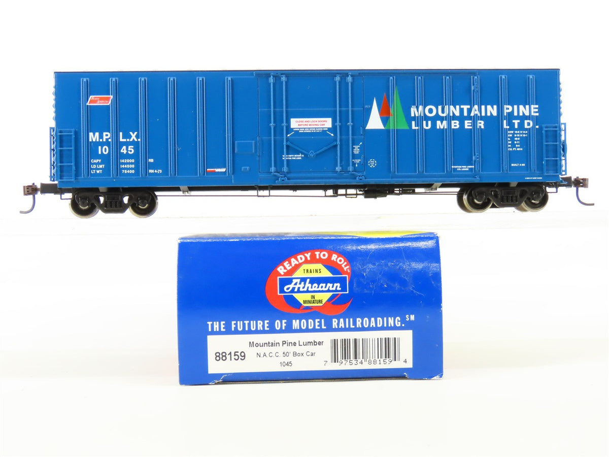 HO Scale Athearn 88159 MPLX Mountain Pine Lumber 50&#39; Single Door Box Car #1045