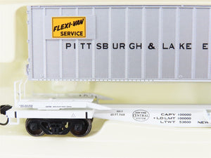 HO Walthers Gold Line 932-40853 P&LE Pittsburgh & Lake Erie Flat Car #504225