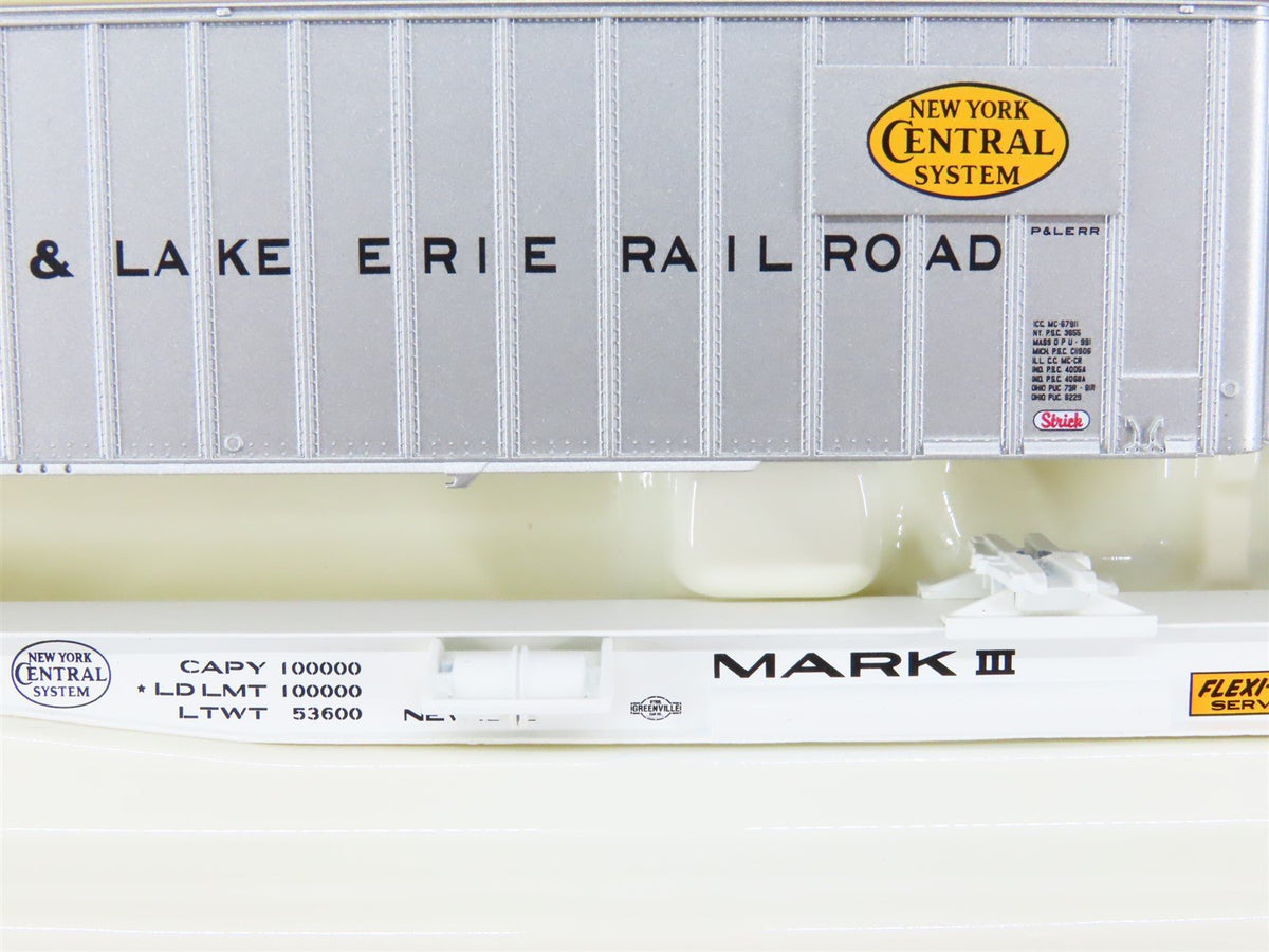 HO Walthers Gold Line P&amp;LE Pittsburgh &amp; Lake Erie Flat Car #504311 w/ Trailers