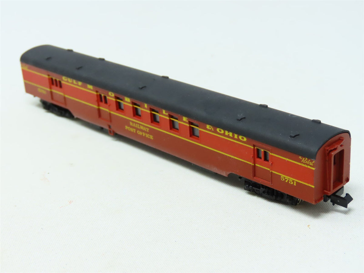 N Scale Con-Cor GM&amp;O Gulf Mobile &amp; Ohio &#39;Rebel&#39; RPO Passenger Car #5751