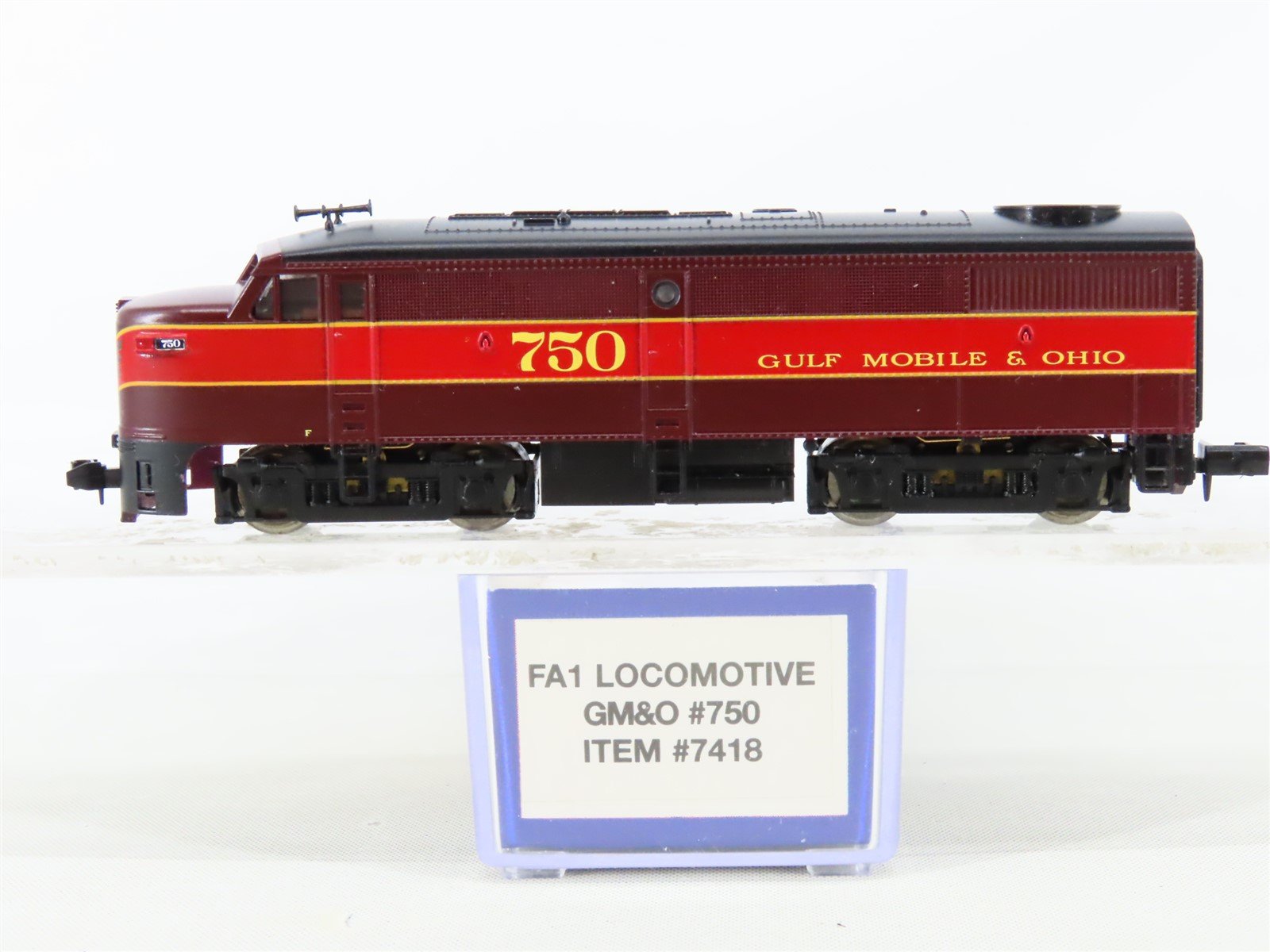 N Scale Life-Like 7418 GM&O Gulf Mobile & Ohio ALCO FA1 Diesel Locomotive #750