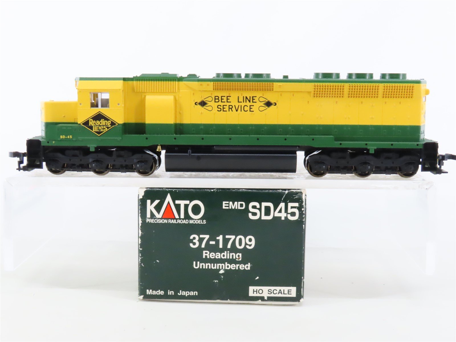 HO Scale KATO 37-1709 RDG Reading "Bee Line " EMD SD45 Diesel No# - DCC Ready