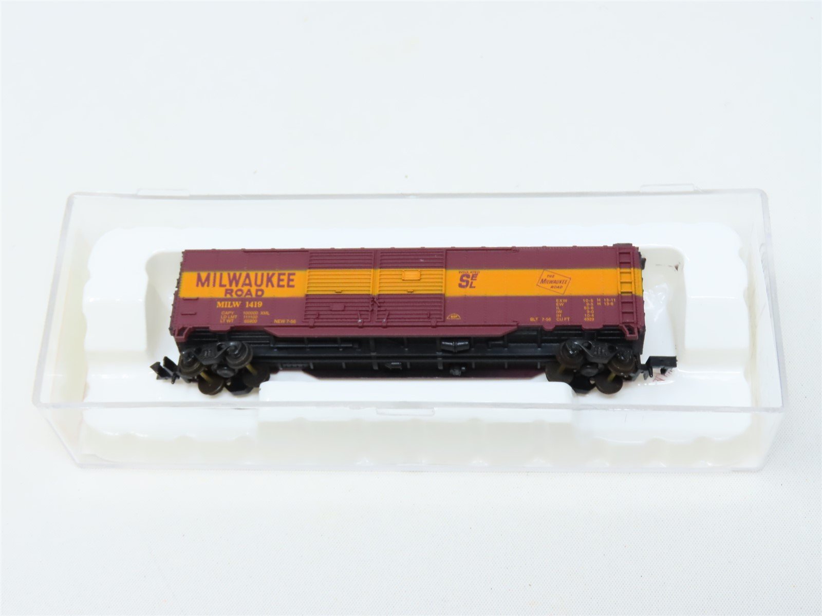 N Scale Con-Cor 0001-041206-3 MILW Milwaukee Road 50' Double Door Box Car #1419