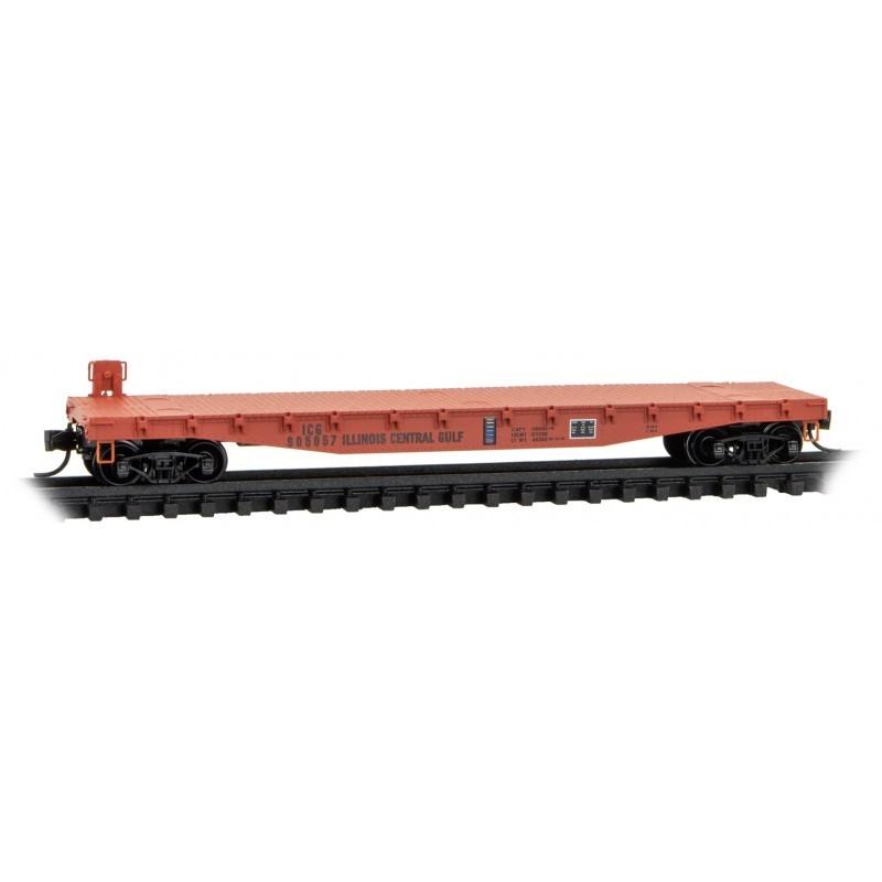 N Scale Micro-Trains MTL 04500700 ICG Illinois Central Gulf 50&#39; Flat Car #905057