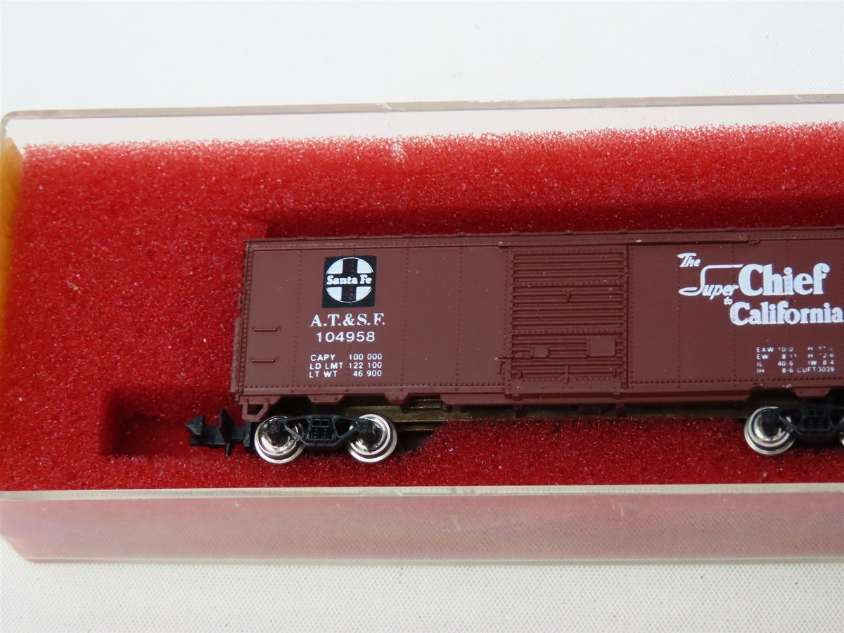 N Scale Con-Cor 0001-01003C ATSF Santa Fe Super California 40&#39; Box Car #104958